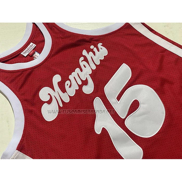 Camiseta Vince Carter NO 15 Memphis Grizzlies Mitchell & Ness 2015-16 Rojo